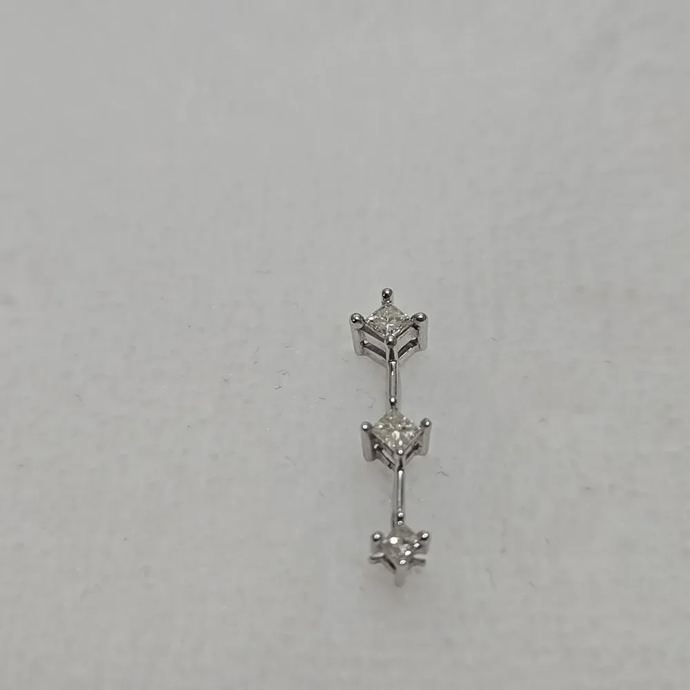 14k White Gold Diamond Pendant